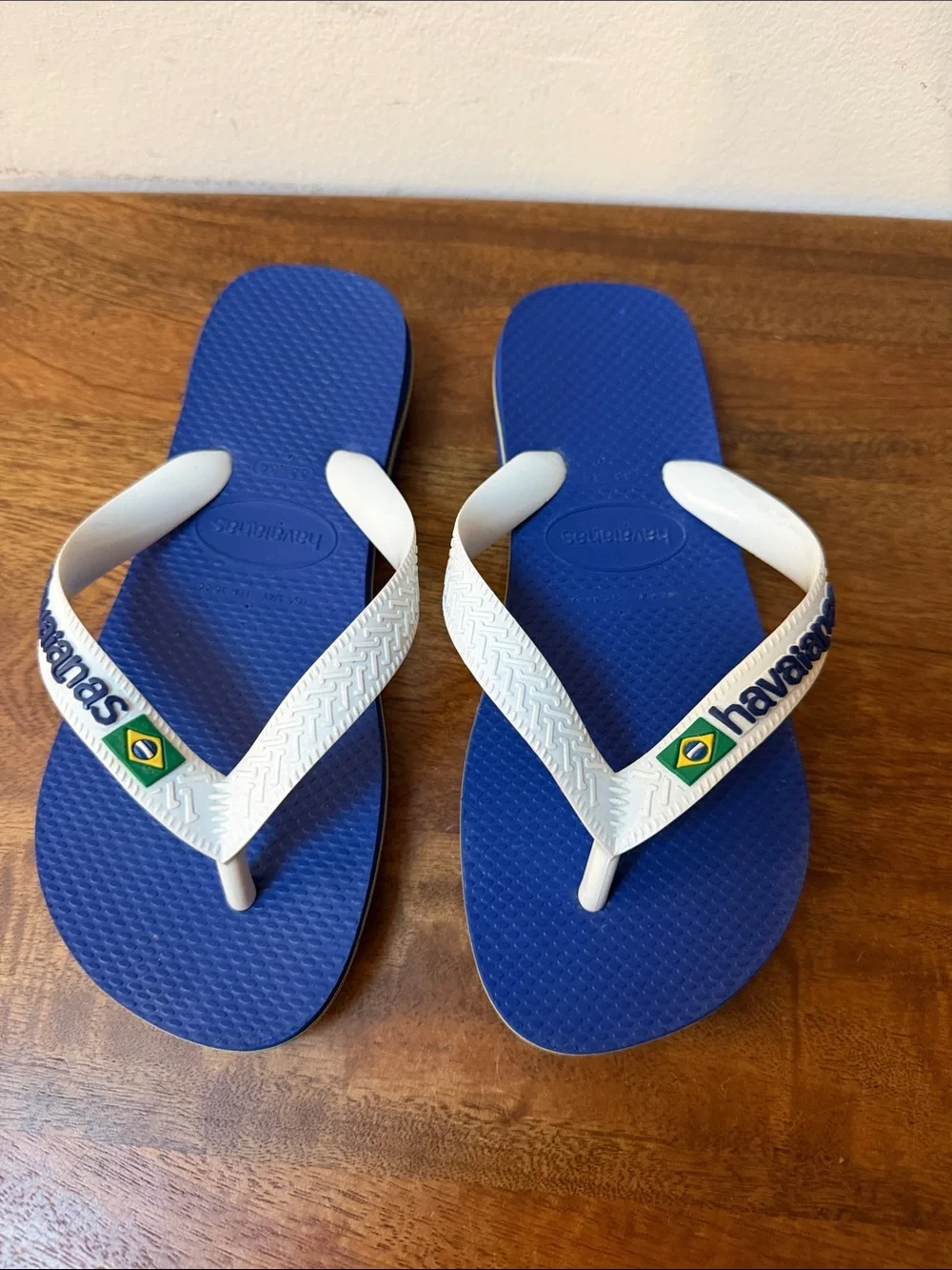 Havaianas Kids Blue and White Flip Flops